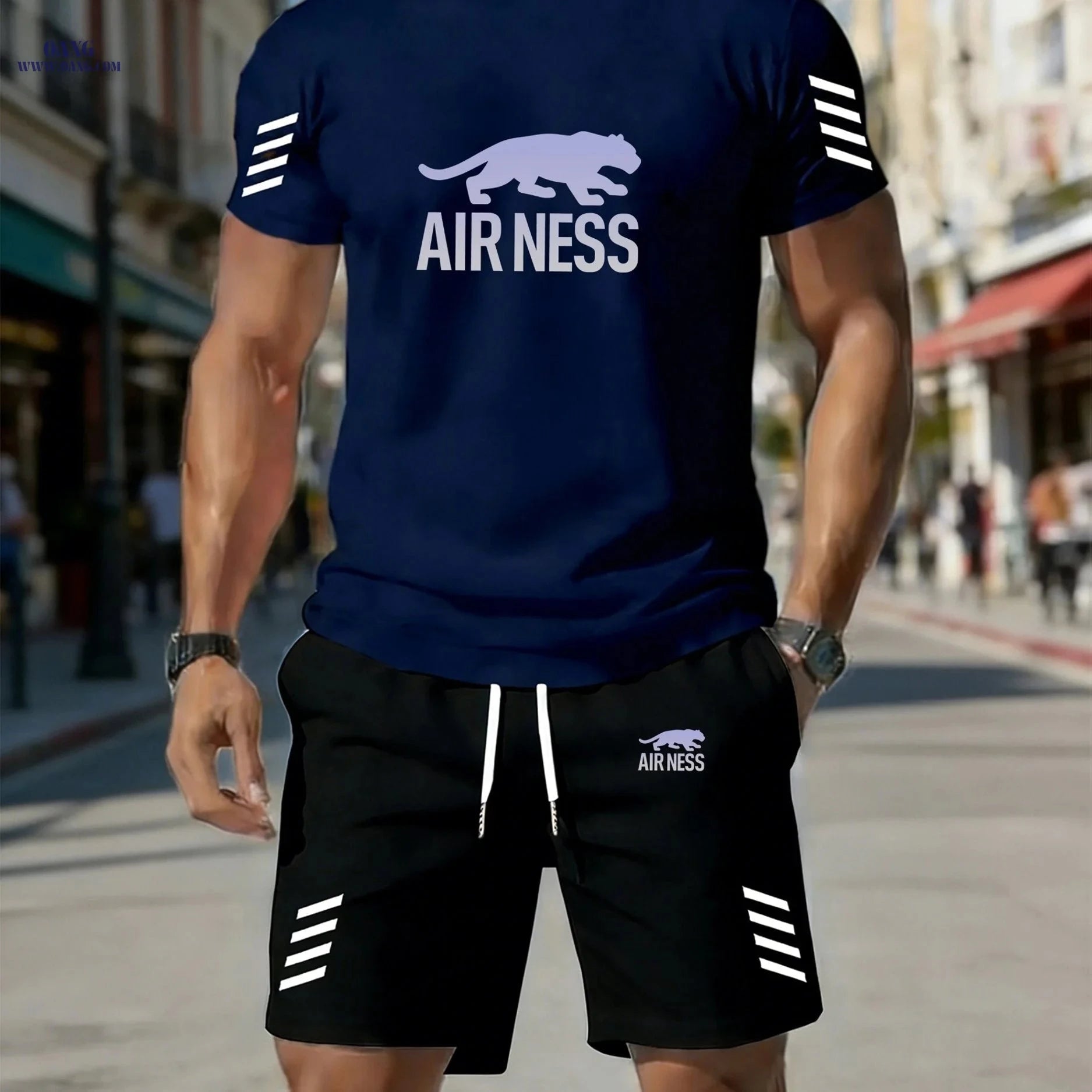 2026 Summer Men's Casual Set - Stylish Short-Sleeve Tee & Shorts   OAXG 
