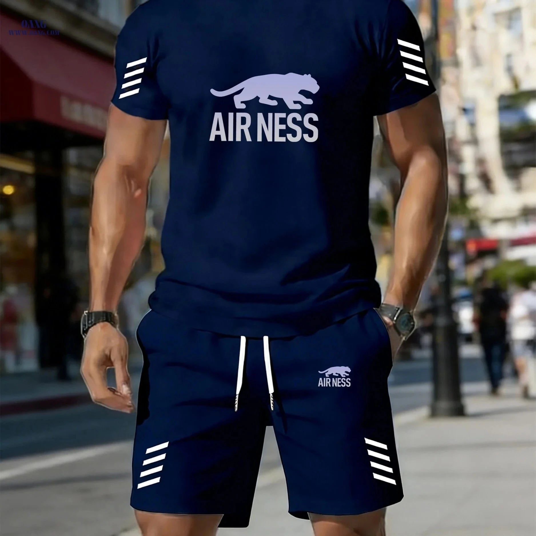 2026 Summer Men's Casual Set - Stylish Short-Sleeve Tee & Shorts   OAXG 