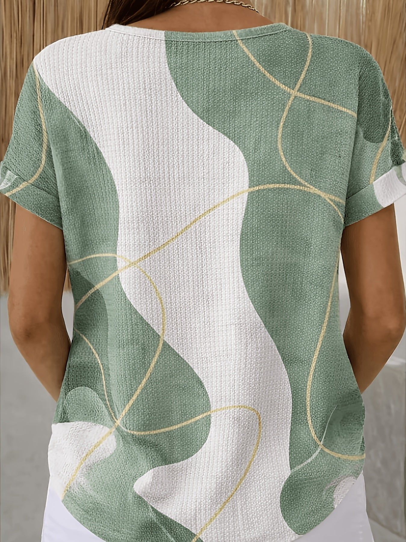2026 Summer New European And American Style Fake Two-Piece Long-Sleeved Polo Shirt T-Shirt, Women'S Color-Blocking Lapel Waffle Top, Fashionable And Easy Base Shirt, Casual Versatile Drop Shoulder Shirt, Stylish Age-Reducing Spliced T-Shirt