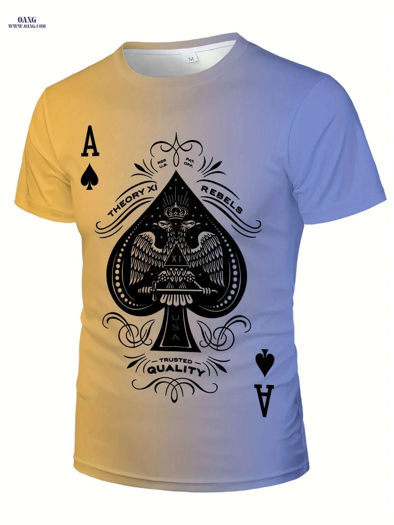 3D Spade Graphic T-Shirt for Men - Soft, Breathable, Loose Fit   OAXG 
