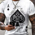3D Spade Graphic T-Shirt for Men - Soft, Breathable, Loose Fit   OAXG Mixed Color / S
