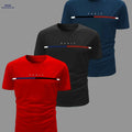 3pcs Men's Casual Crew Neck T-Shirts - Breathable & Lightweight for Summer   OAXG 