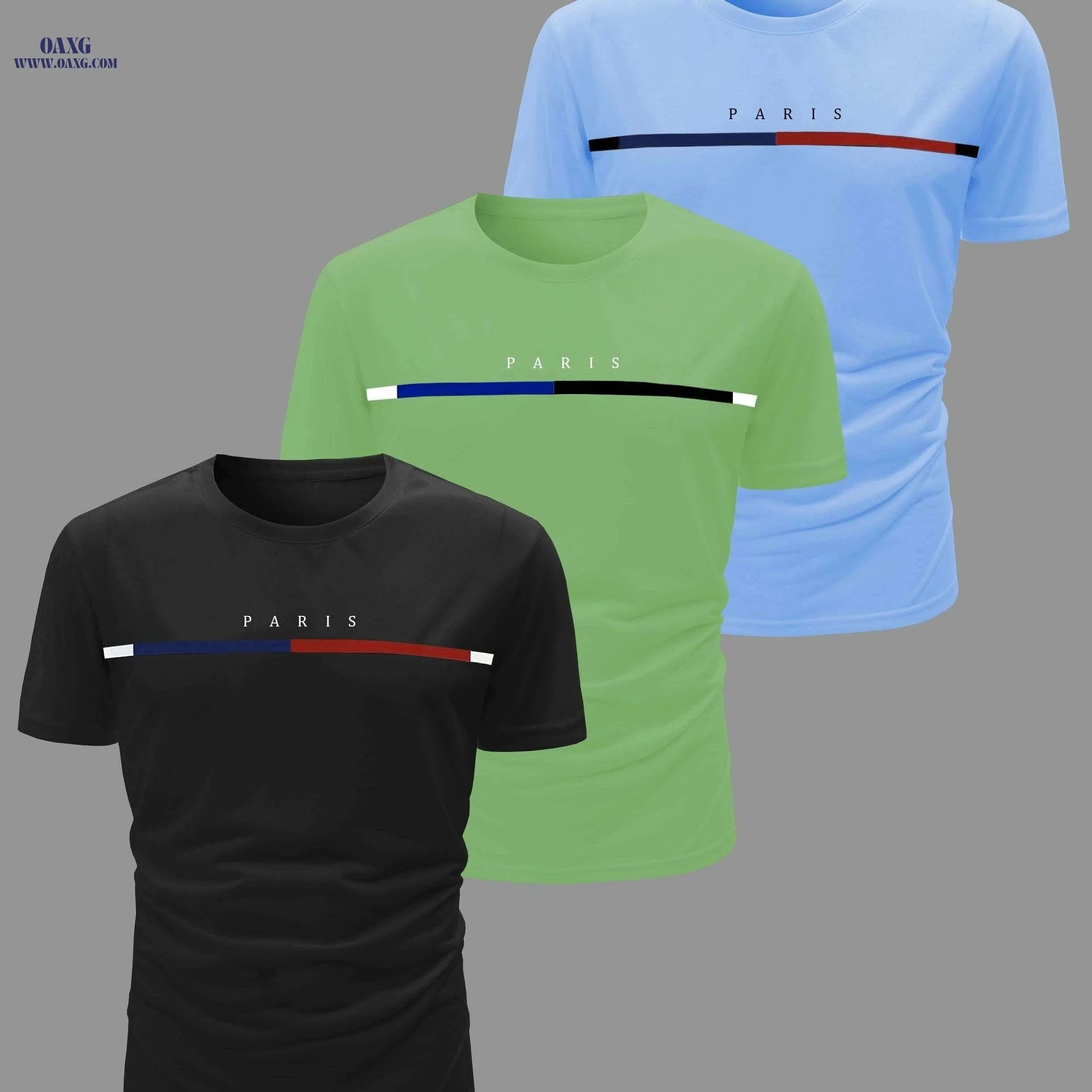 3pcs Men's Casual Crew Neck T-Shirts - Breathable & Lightweight for Summer   OAXG 