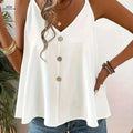 8292 Back Strap Camisole Top - Sexy V-Neck Design for Summer   OAXG White / S