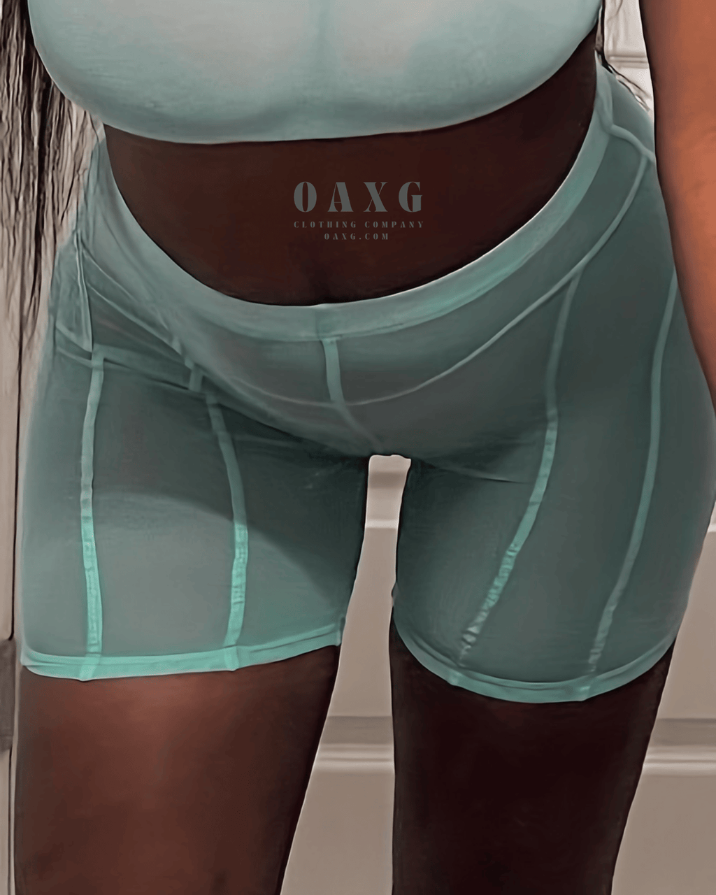 Sexy Solid Mesh Shorts - Women's High Waist, Stretchy & Sheer