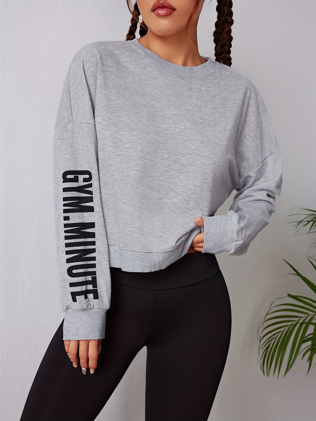 A Single Piece of Stylish Casual Sports Hoodie for Women.   OAXG Light Grey / S