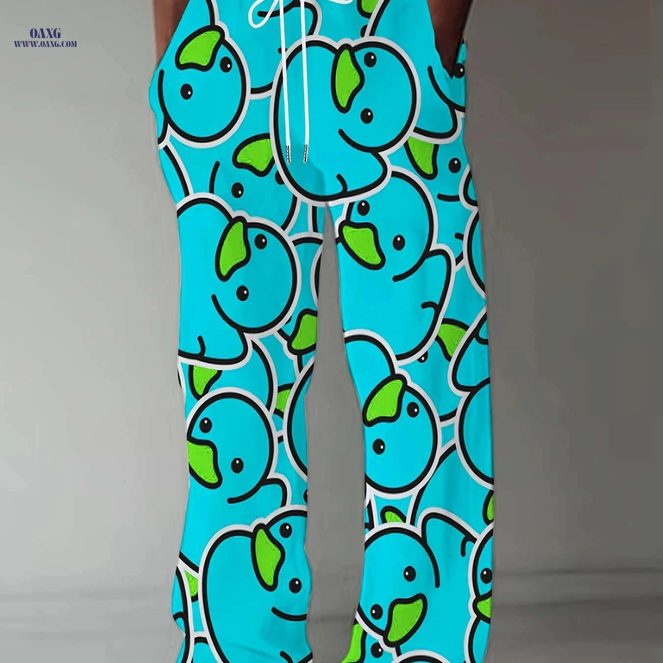 American Retro Style Men's Casual Loose Straight Leg Pants - All Over Print   OAXG Yellow / FR M