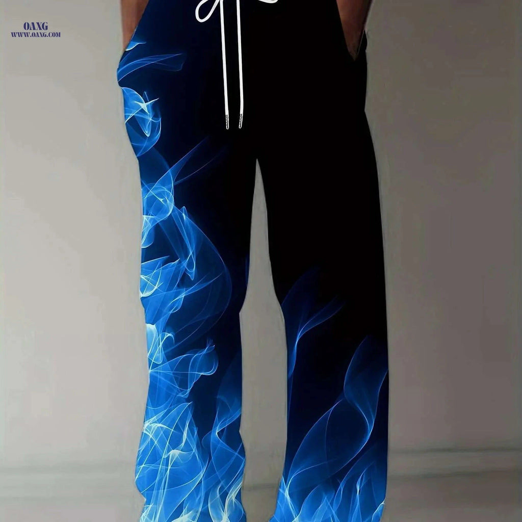 American Vintage Loose Straight-Leg Men's Pants - Casual Spring Style   OAXG Blue / M