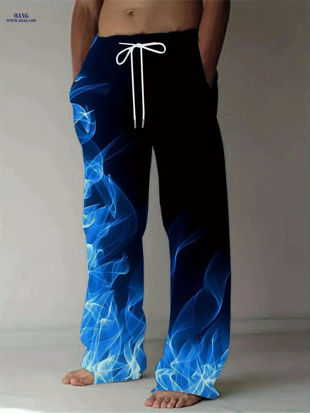 American Vintage Loose Straight-Leg Men's Pants - Casual Spring Style   OAXG Blue / M
