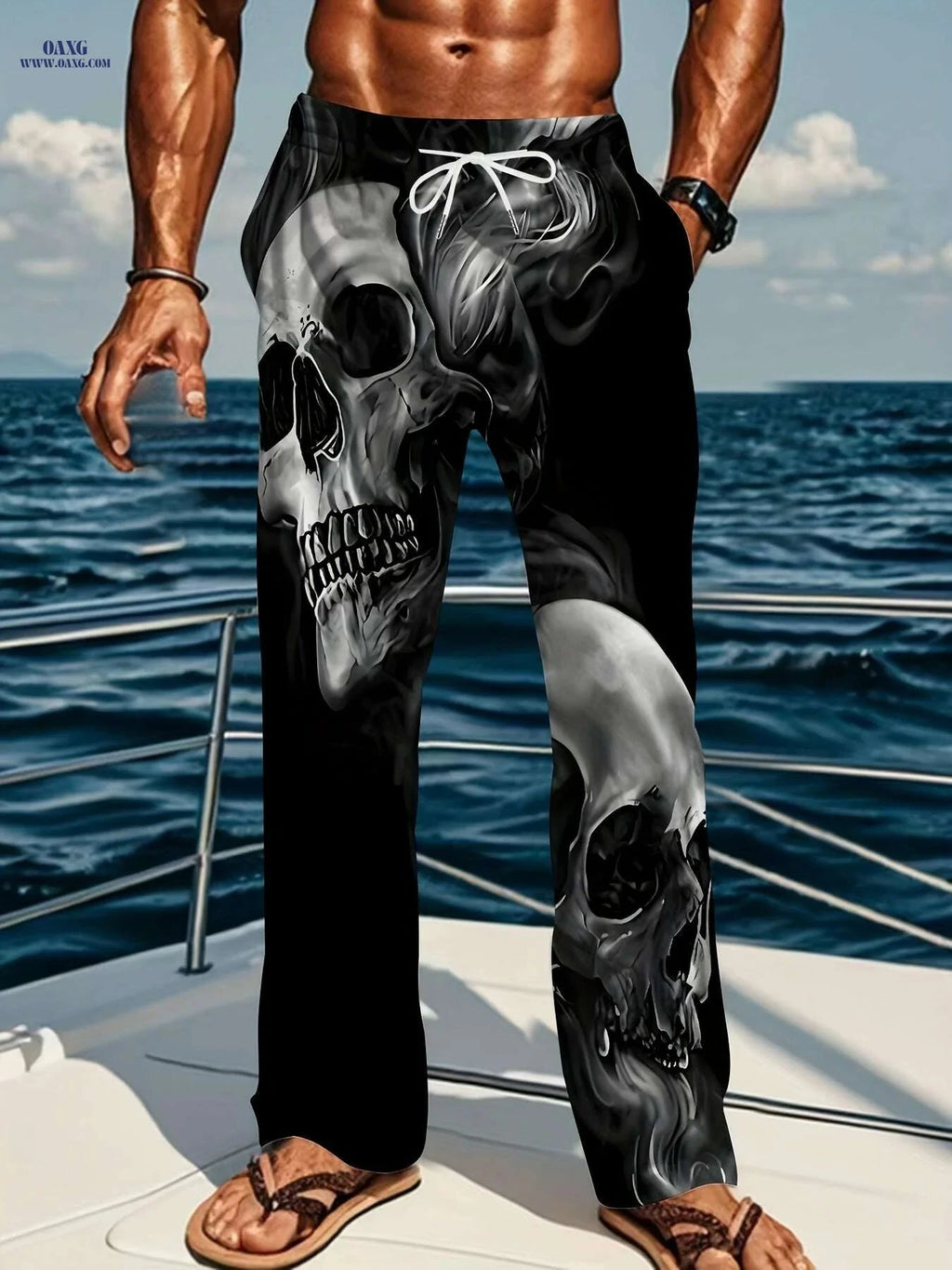 American Vintage Men’s Loose Straight-Leg Pants - Trendy Casual Style   OAXG 