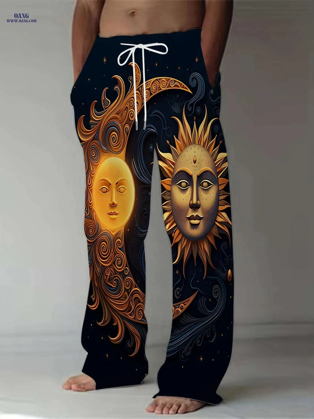 American Vintage Men's Loose Straight-Leg Trousers - Summer Casual Pants   OAXG 