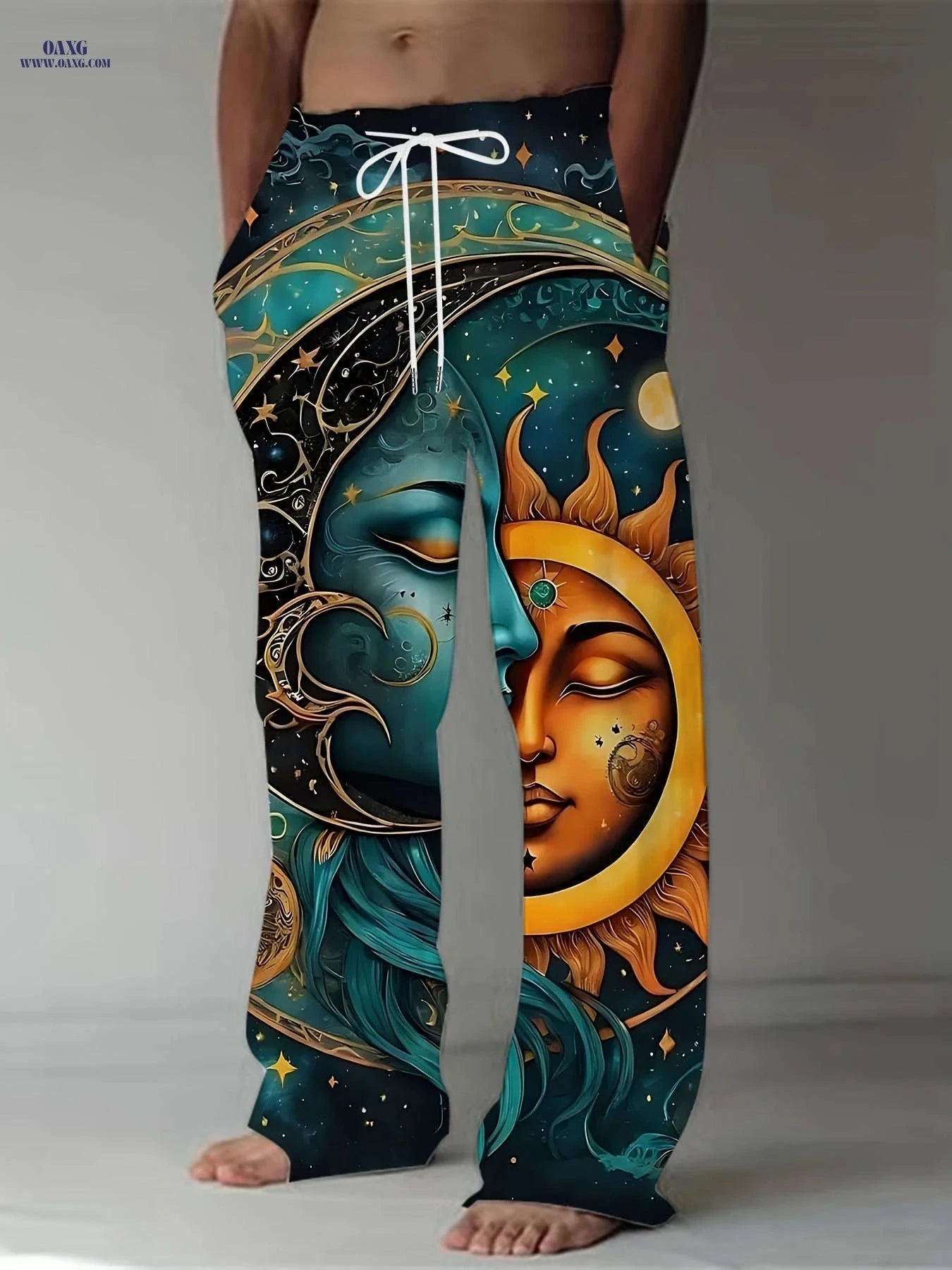 American Vintage Men's Loose Straight-Leg Trousers - Summer Casual Pants   OAXG 