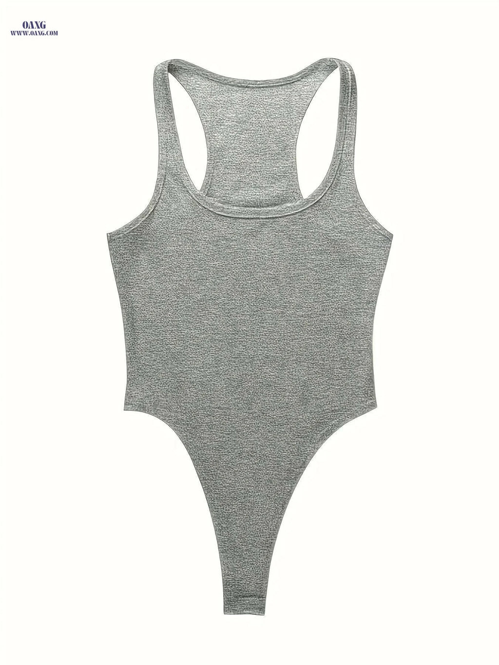 Angel Print High Neck Tank Top - Casual Long Sleeve, Skinny Fit   OAXG grey / S