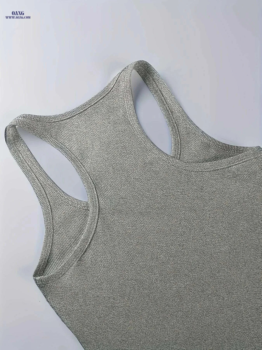 Angel Print High Neck Tank Top - Casual Long Sleeve, Skinny Fit   OAXG grey / S