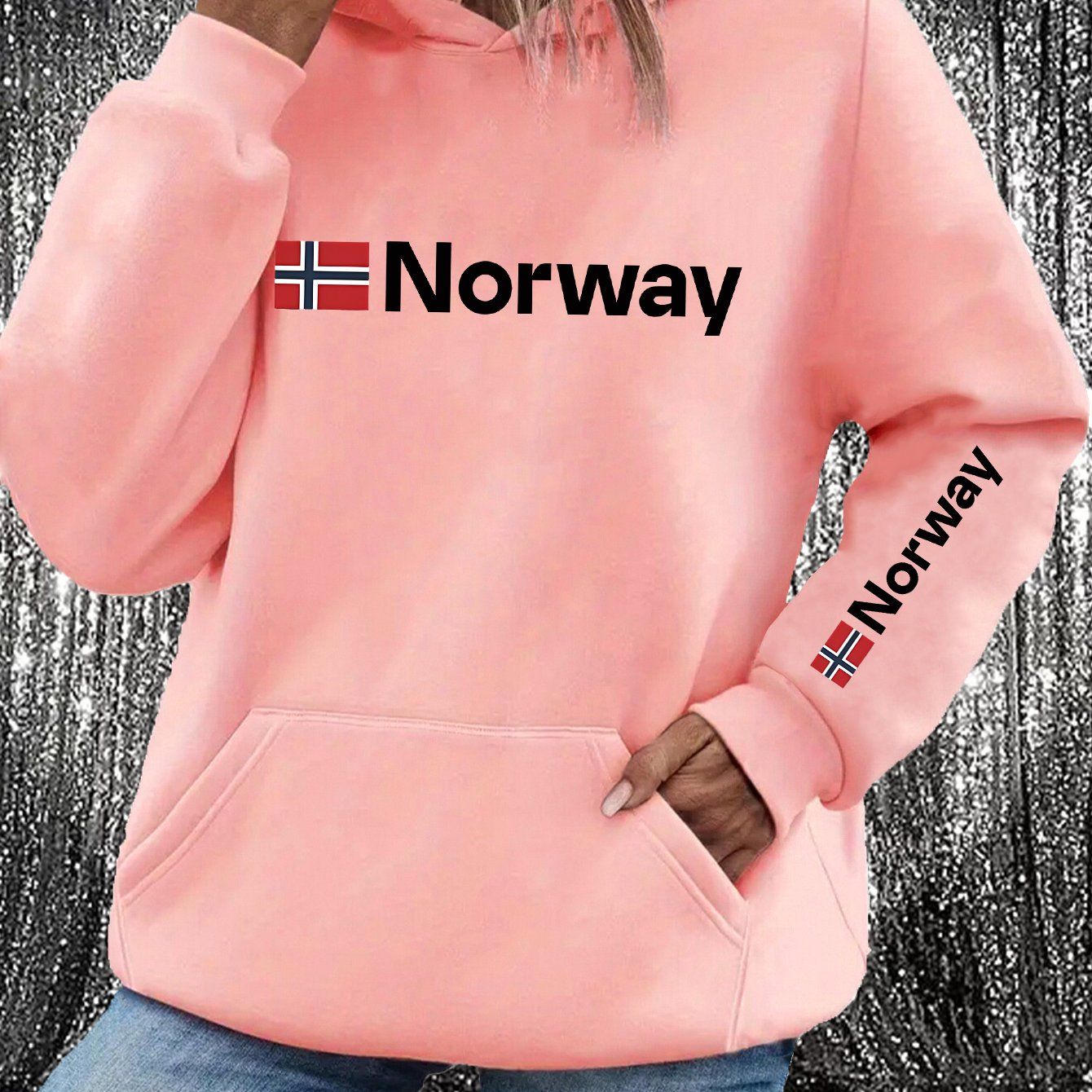 Art Letter Print Hoodie - Y2K Elegant Style Fashionable And Comfortable Non-Zip Hooded Jacket, Suitable for All Seasons Casual Activewear, Casual Activewear Fashionable Casual Jacket | Comfortable Fabric   OAXG Grey / S