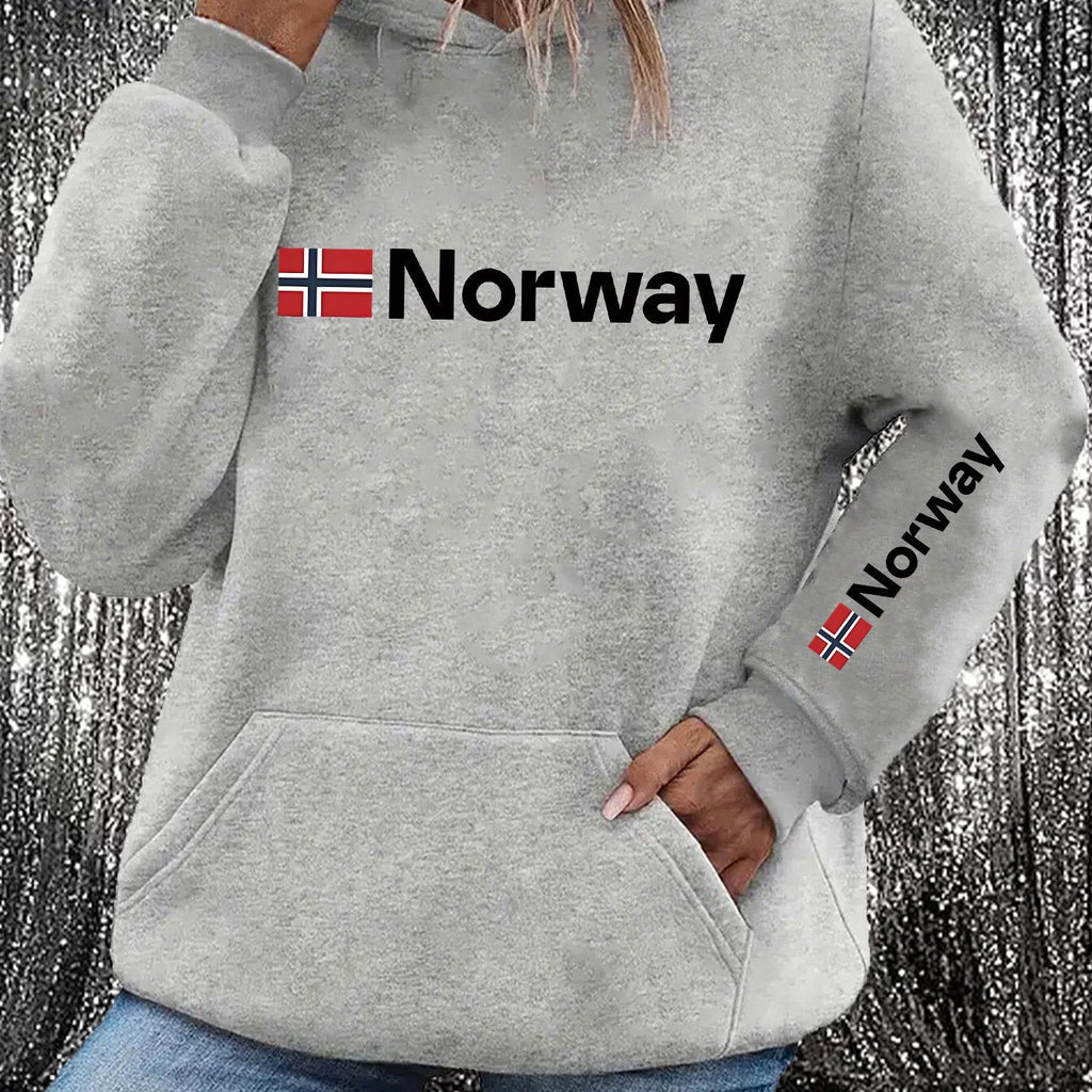 Art Letter Print Hoodie - Y2K Elegant Style Fashionable And Comfortable Non-Zip Hooded Jacket, Suitable for All Seasons Casual Activewear, Casual Activewear Fashionable Casual Jacket | Comfortable Fabric   OAXG Grey / S