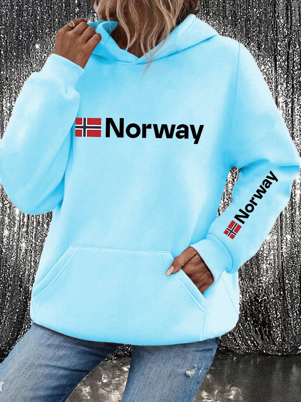 Art Letter Print Hoodie - Y2K Elegant Style Fashionable And Comfortable Non-Zip Hooded Jacket, Suitable for All Seasons Casual Activewear, Casual Activewear Fashionable Casual Jacket | Comfortable Fabric   OAXG Grey / S