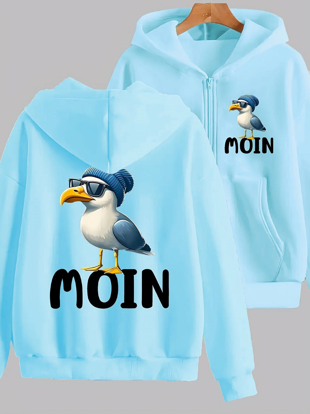 Art MOIN Letters Graffiti Glasses Pattern Print Hoodie Sweatshirt with Drawstring And Zipper Closure - Y2K Casual Style, Fashionable And Comfortable Zip-Up Jacket for All Seasons, Casual Athletic Wear, Trendy Casual Jacket|Comfortable Fabric