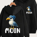 Art MOIN Letters Graffiti Glasses Pattern Print Hoodie Sweatshirt with Drawstring And Zipper Closure - Y2K Casual Style, Fashionable And Comfortable Zip-Up Jacket for All Seasons, Casual Athletic Wear, Trendy Casual Jacket|Comfortable Fabric