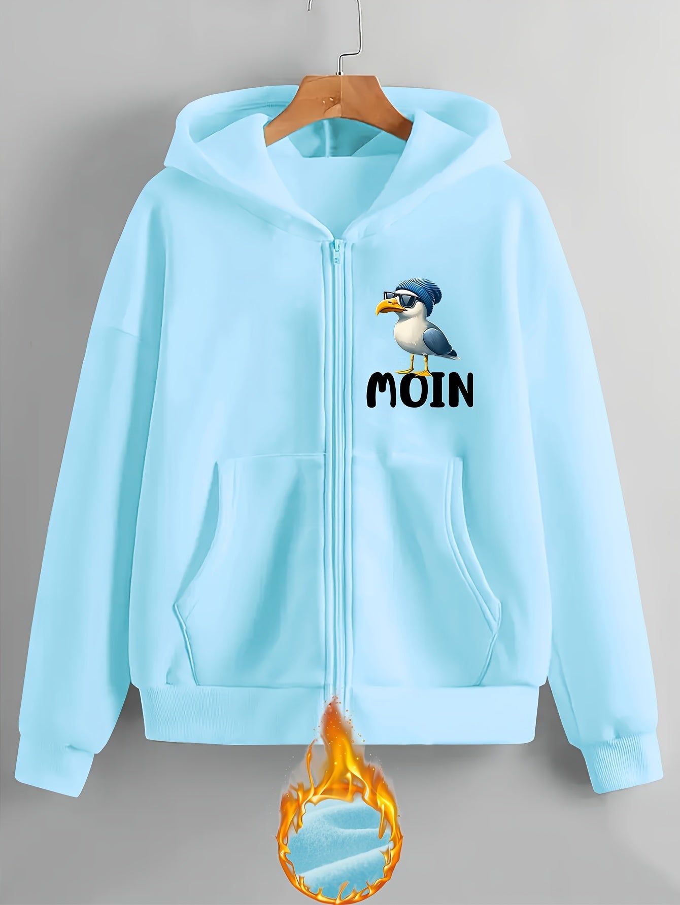 Art MOIN Letters Graffiti Glasses Pattern Print Hoodie Sweatshirt with Drawstring And Zipper Closure - Y2K Casual Style, Fashionable And Comfortable Zip-Up Jacket for All Seasons, Casual Athletic Wear, Trendy Casual Jacket|Comfortable Fabric