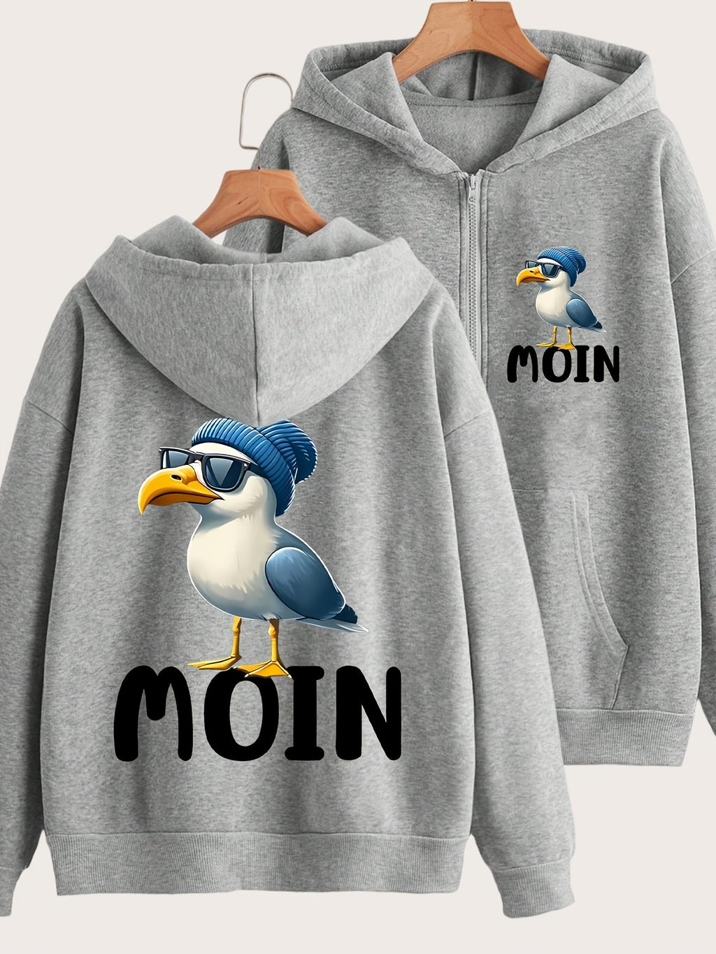 Art MOIN Letters Graffiti Glasses Pattern Print Hoodie Sweatshirt with Drawstring And Zipper Closure - Y2K Casual Style, Fashionable And Comfortable Zip-Up Jacket for All Seasons, Casual Athletic Wear, Trendy Casual Jacket|Comfortable Fabric