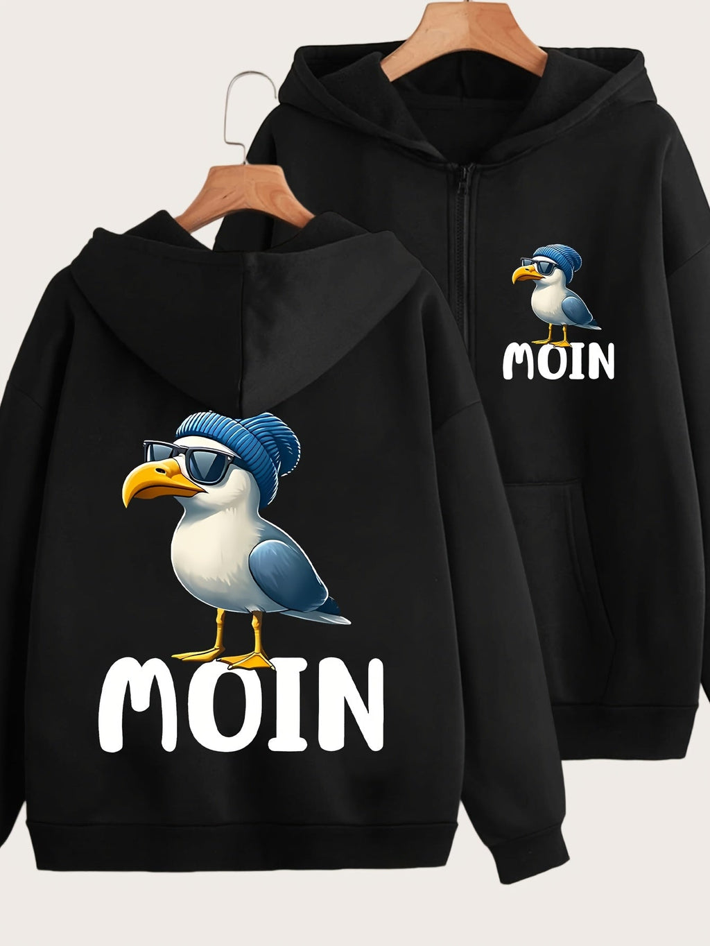 Art MOIN Letters Graffiti Glasses Pattern Print Hoodie Sweatshirt with Drawstring And Zipper Closure - Y2K Casual Style, Fashionable And Comfortable Zip-Up Jacket for All Seasons, Casual Athletic Wear, Trendy Casual Jacket|Comfortable Fabric