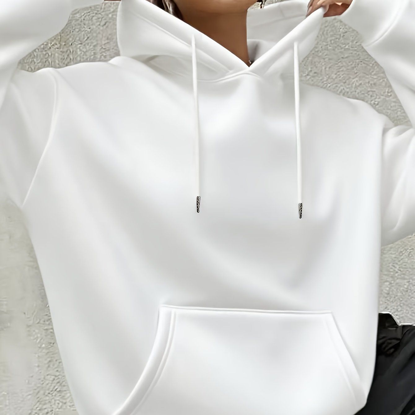 Autumn And Winter Women'S Clothing Solid Color Multicolor Sports Warm Sweater   OAXG White 4 / XS