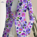 Autumn Women's Floral Geometric Top - Elegant Outdoor Fashion Jacket   OAXG 