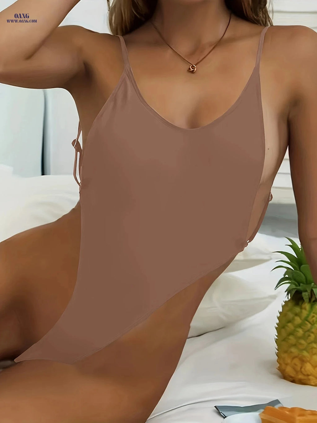 Backless Sexy Bodysuit - Off the Shoulder with Micro Elasticity   OAXG 