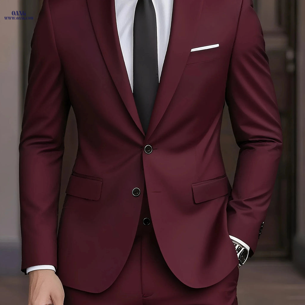 BEATY IN CLOTH Men's Two-Piece Suit - Jacket & Trousers for Events   OAXG 