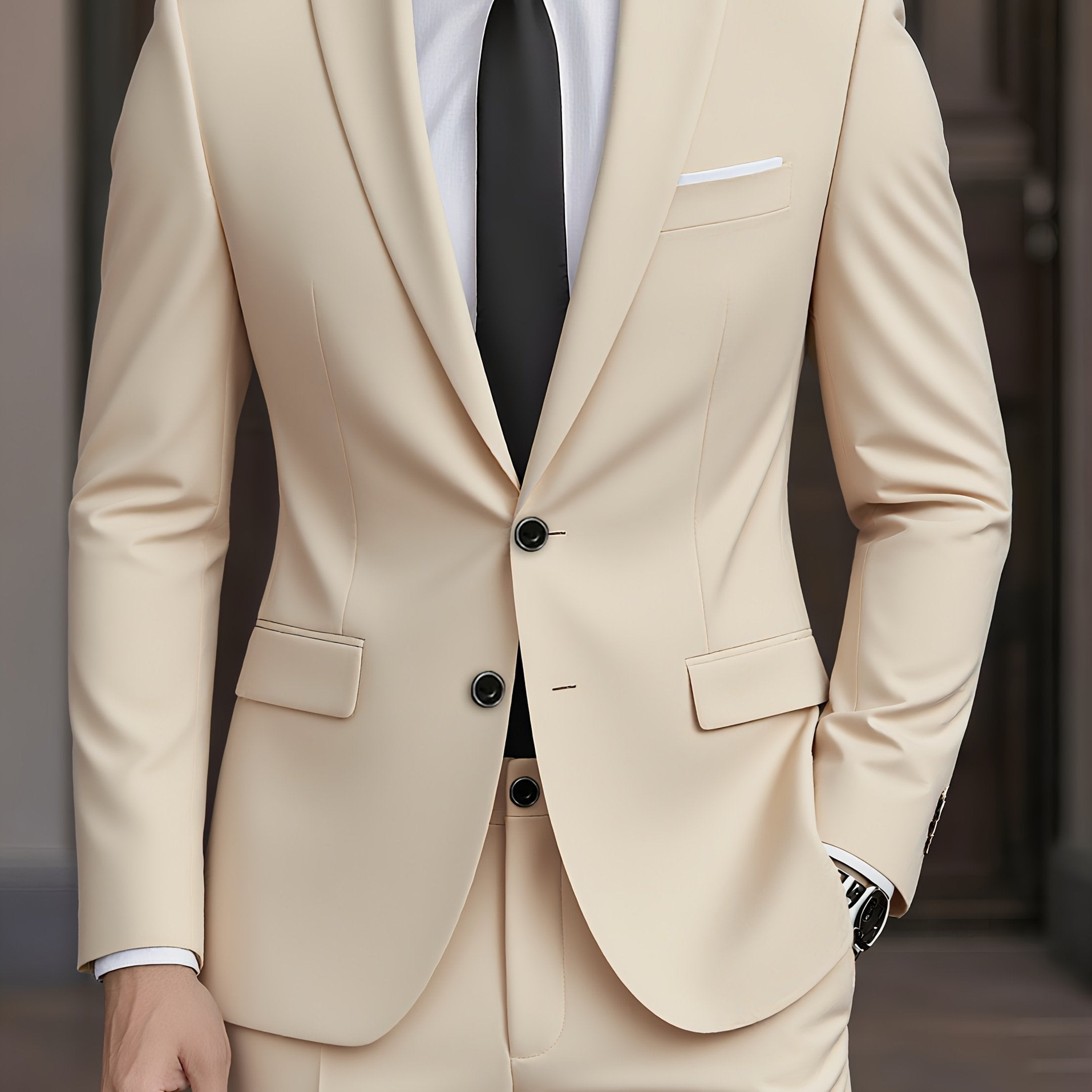 BEATY IN CLOTH Men's Two-Piece Suit - Jacket & Trousers for Events   OAXG 