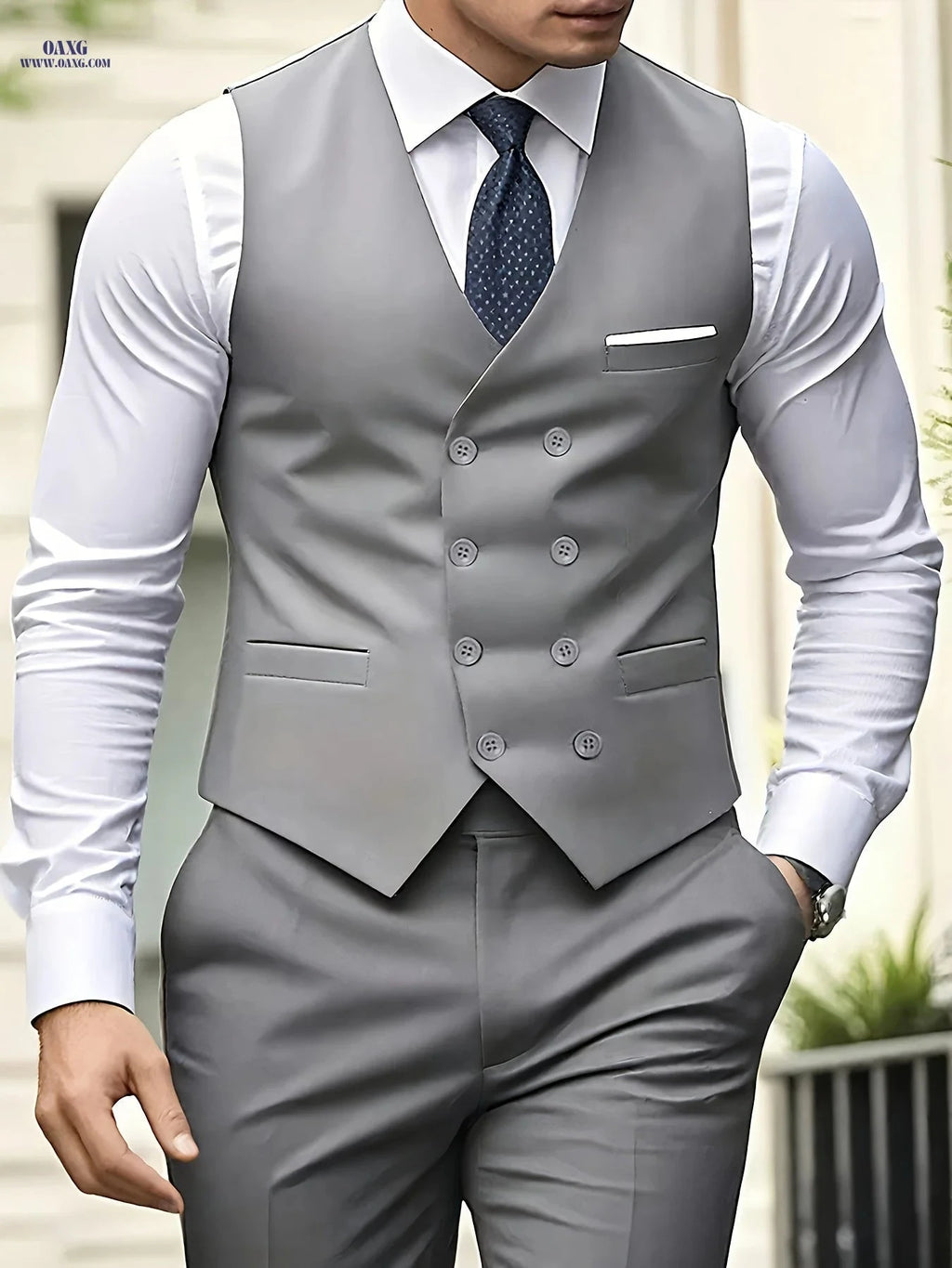 Beauty In Cloth Men's Fitted Tank Top - Stylish Button Details   OAXG 