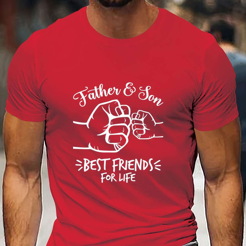 Best Dad Ever Graphic T-Shirt - Casual White Tee for Father's Day   OAXG 