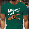 Best Dad Ever Graphic T-Shirt - Casual White Tee for Father's Day   OAXG 
