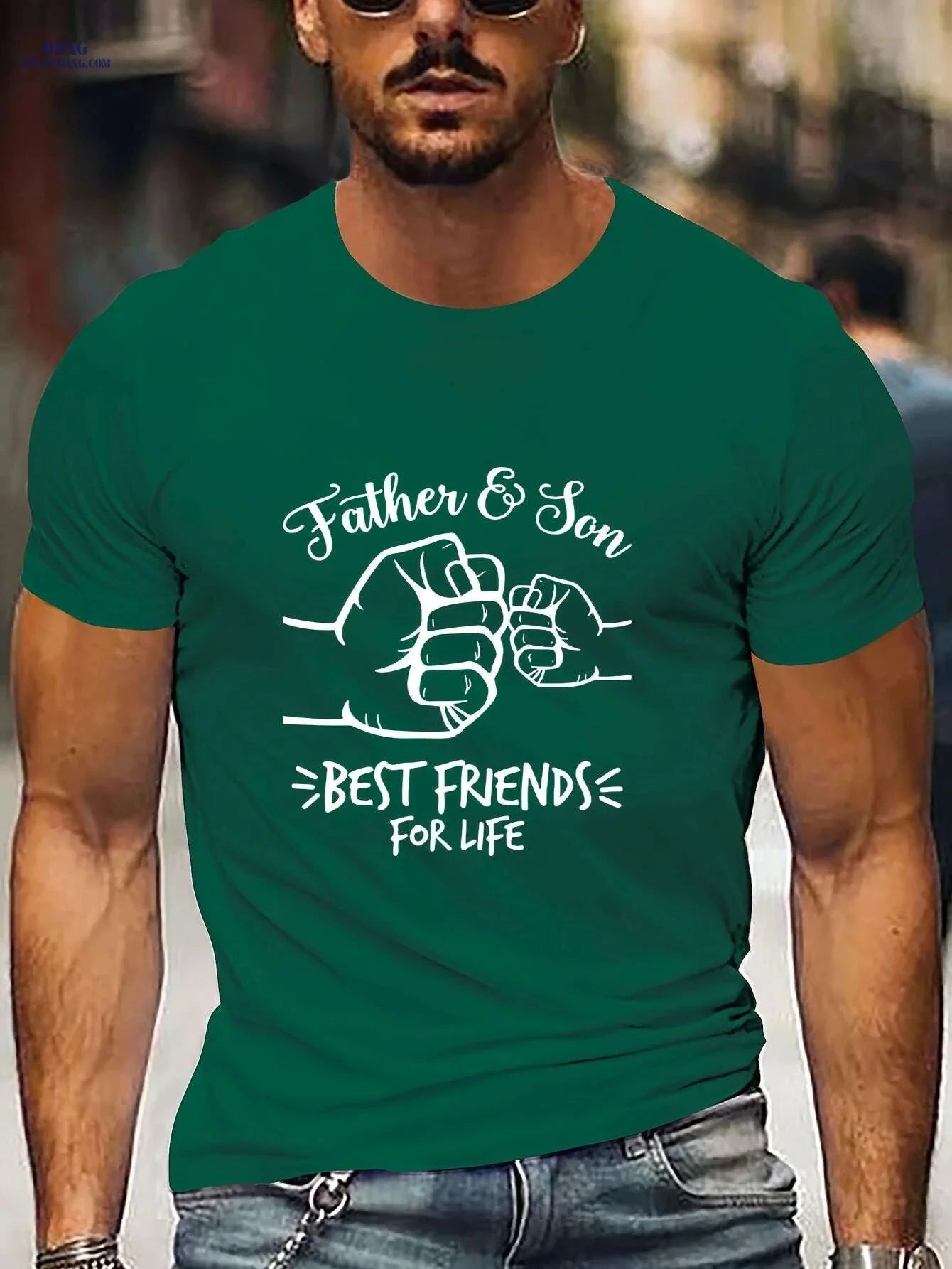 Best Dad Ever Graphic T-Shirt - Casual White Tee for Father's Day   OAXG Black / S