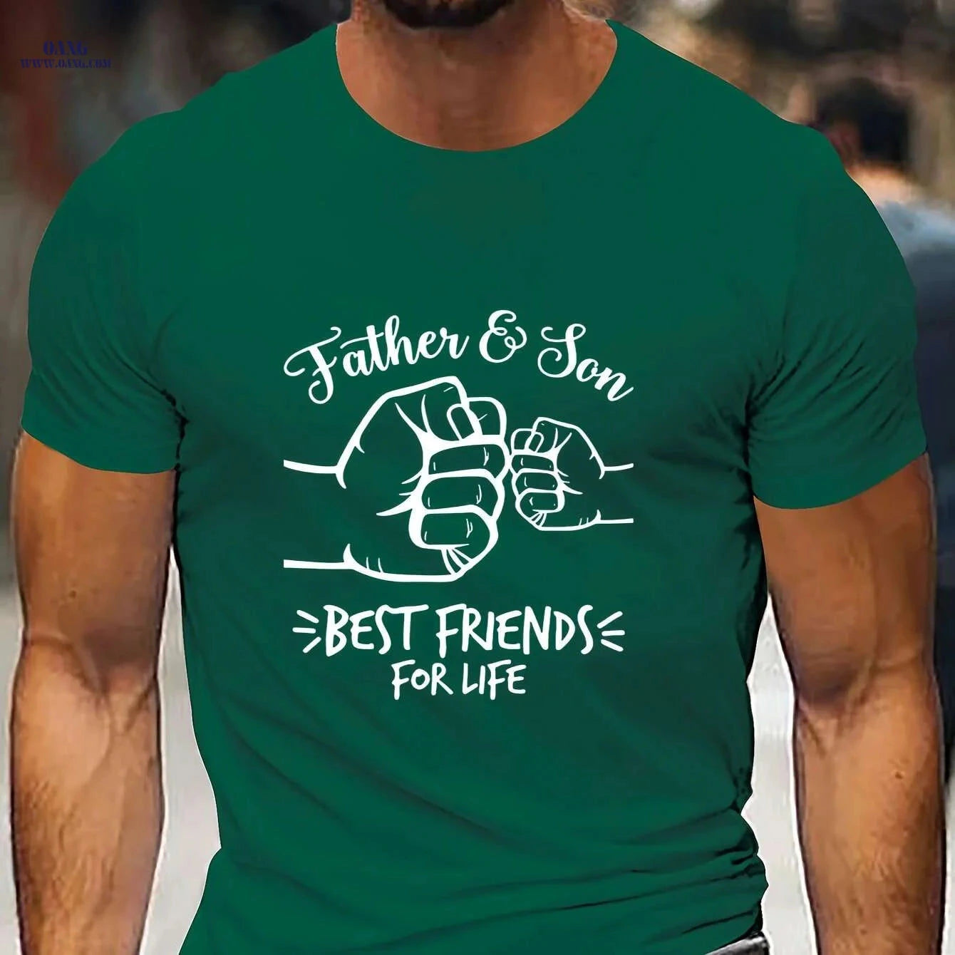 Best Dad Ever Graphic T-Shirt - Casual White Tee for Father's Day   OAXG 