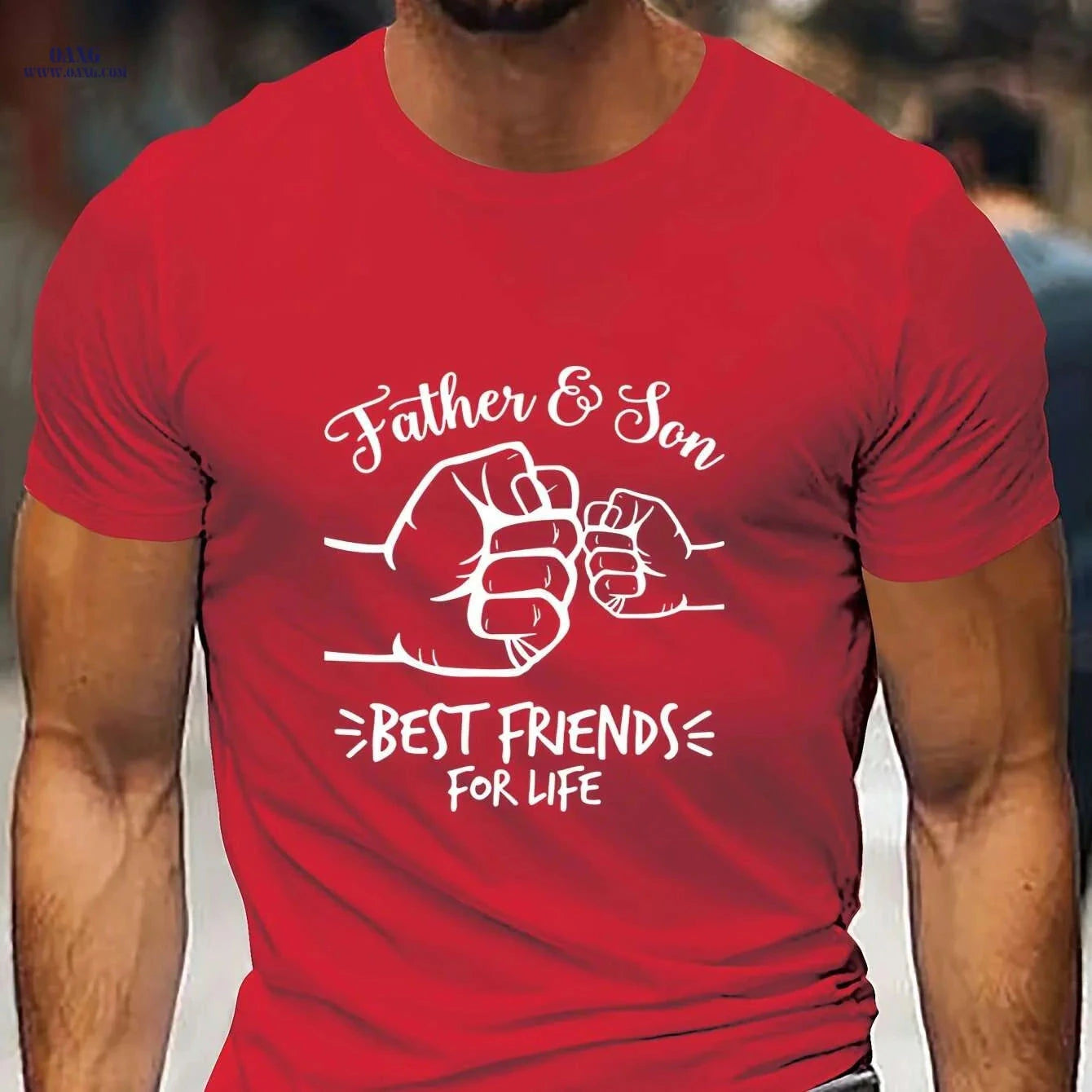 Best Dad Ever Graphic T-Shirt - Casual White Tee for Father's Day   OAXG 