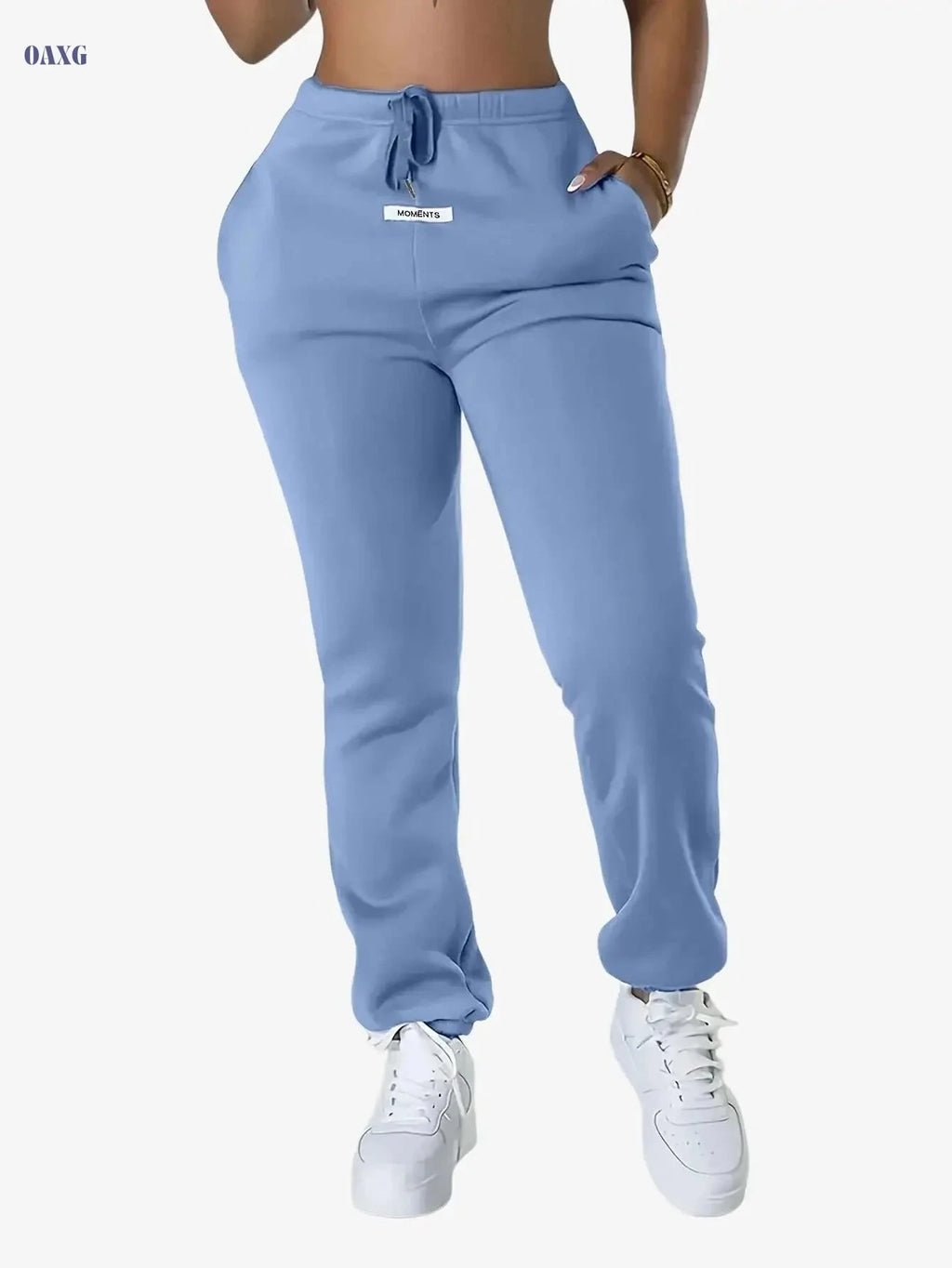 Best Women's Joggers - Casual Drawstring Sweatpants for Office & Weekend   OAXG Coral Pink / S