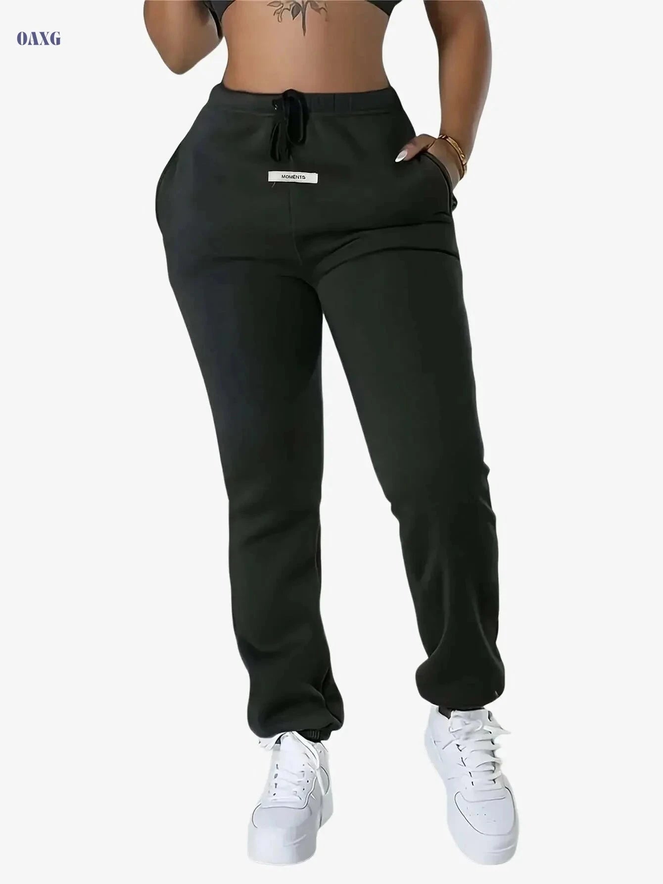 Best Women's Joggers - Casual Drawstring Sweatpants for Office & Weekend   OAXG Coral Pink / S