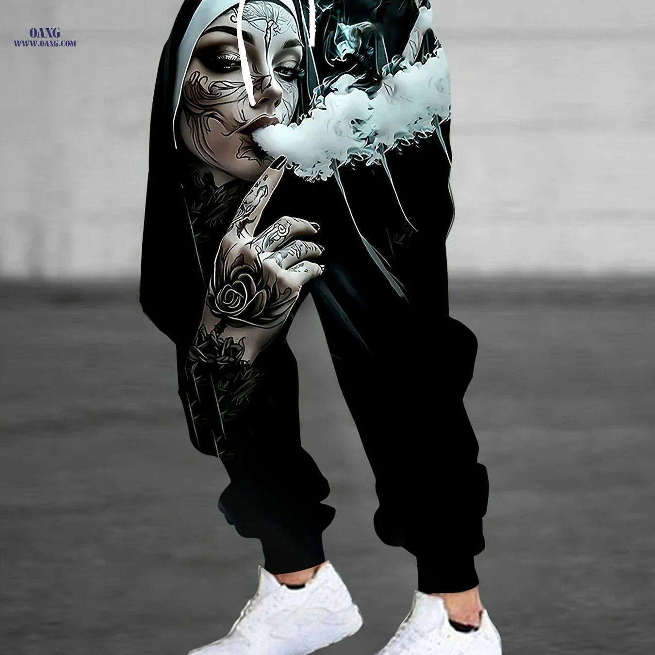Black 3D Graphic Print Joggers - Men's Casual Sweatpants   OAXG Black / S