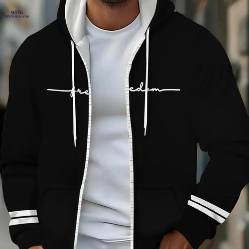 Black Polyester Hoodie - Lightweight Zip-Up for Casual Wear   OAXG 【Multicolor】 / FR M