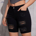 Black Women’s Fitted Cropped Pants - Stylish Denim for Spring/Fall   OAXG 