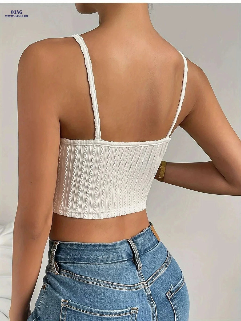 Black Women's V-Neck Lace Knit Top - Sexy Semi-Sheer Blouse   OAXG 