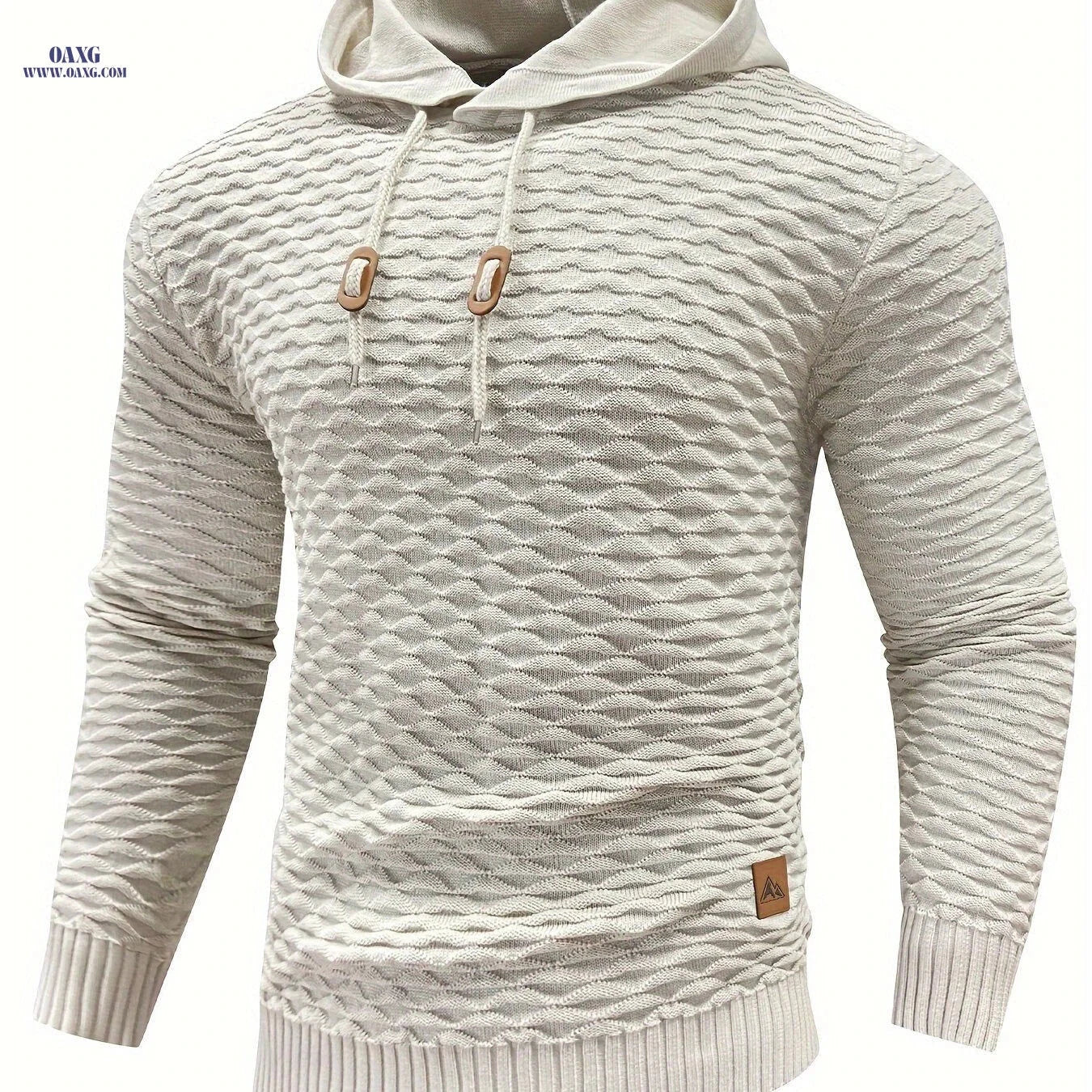 BOAONG Men's Casual Hooded Sweater - Stylish Solid Color Design   OAXG 