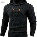 BOAONG Men's Casual Hooded Sweater - Stylish Solid Color Design   OAXG Black / FR S