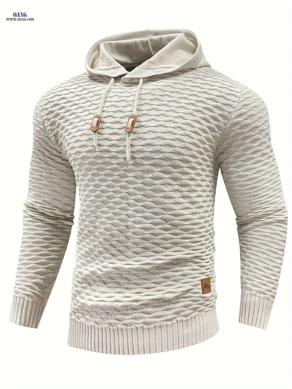 BOAONG Men's Casual Hooded Sweater - Stylish Solid Color Design   OAXG 