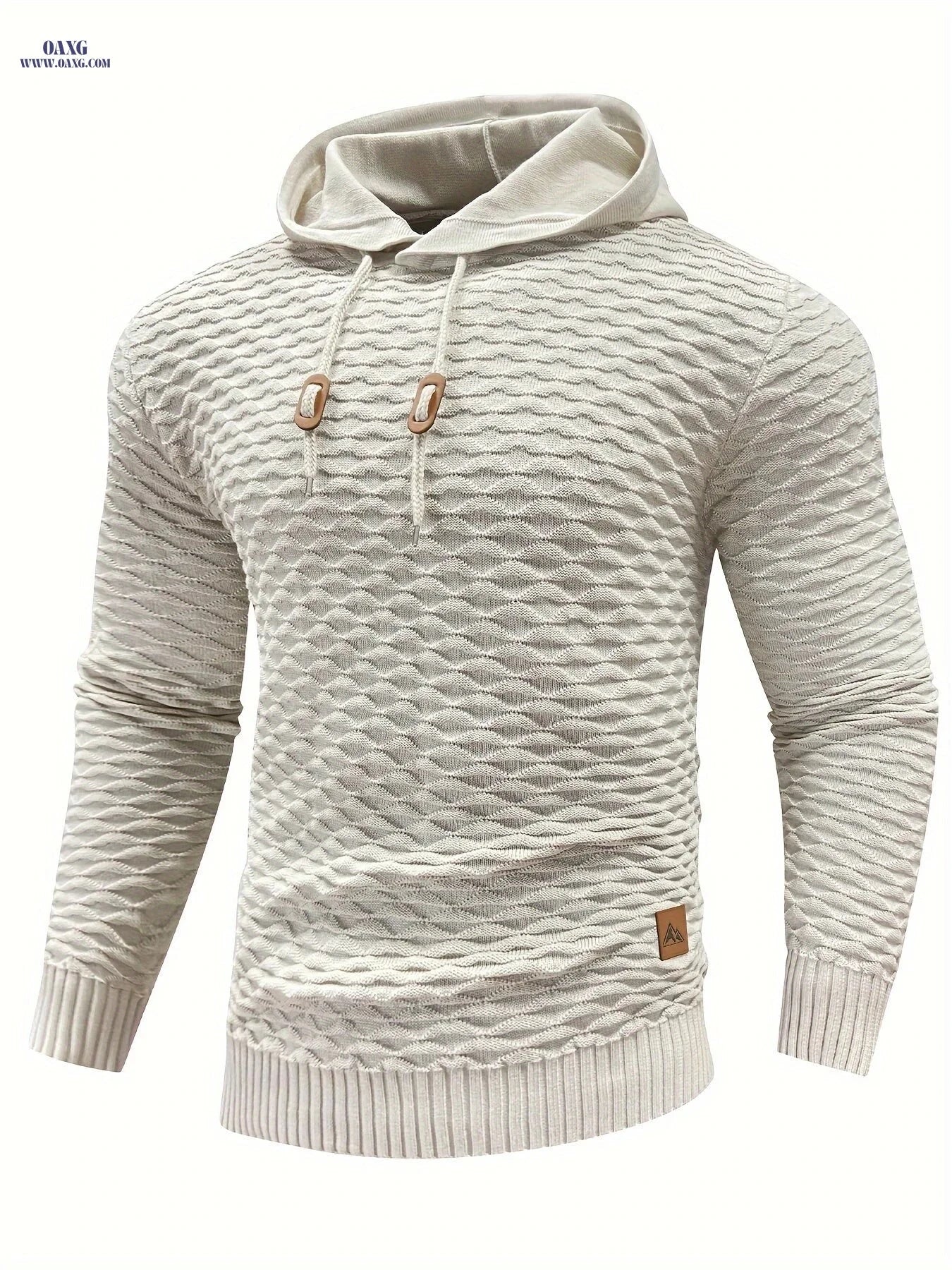 BOAONG Men's Casual Hooded Sweater - Stylish Solid Color Design   OAXG 