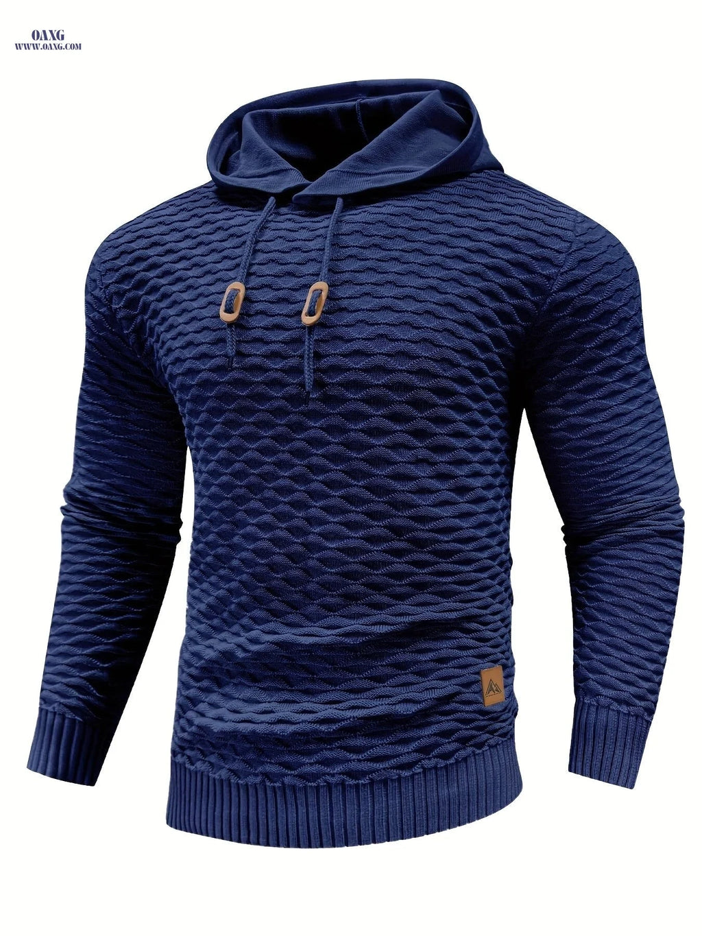 BOAONG Men's Casual Hooded Sweater - Stylish Solid Color Design   OAXG 