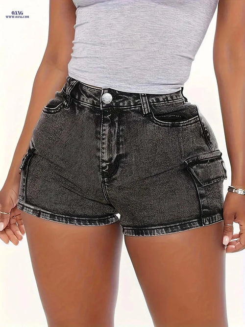BOKELION High Elasticity Denim Shorts - Casual Summer Wear   OAXG 