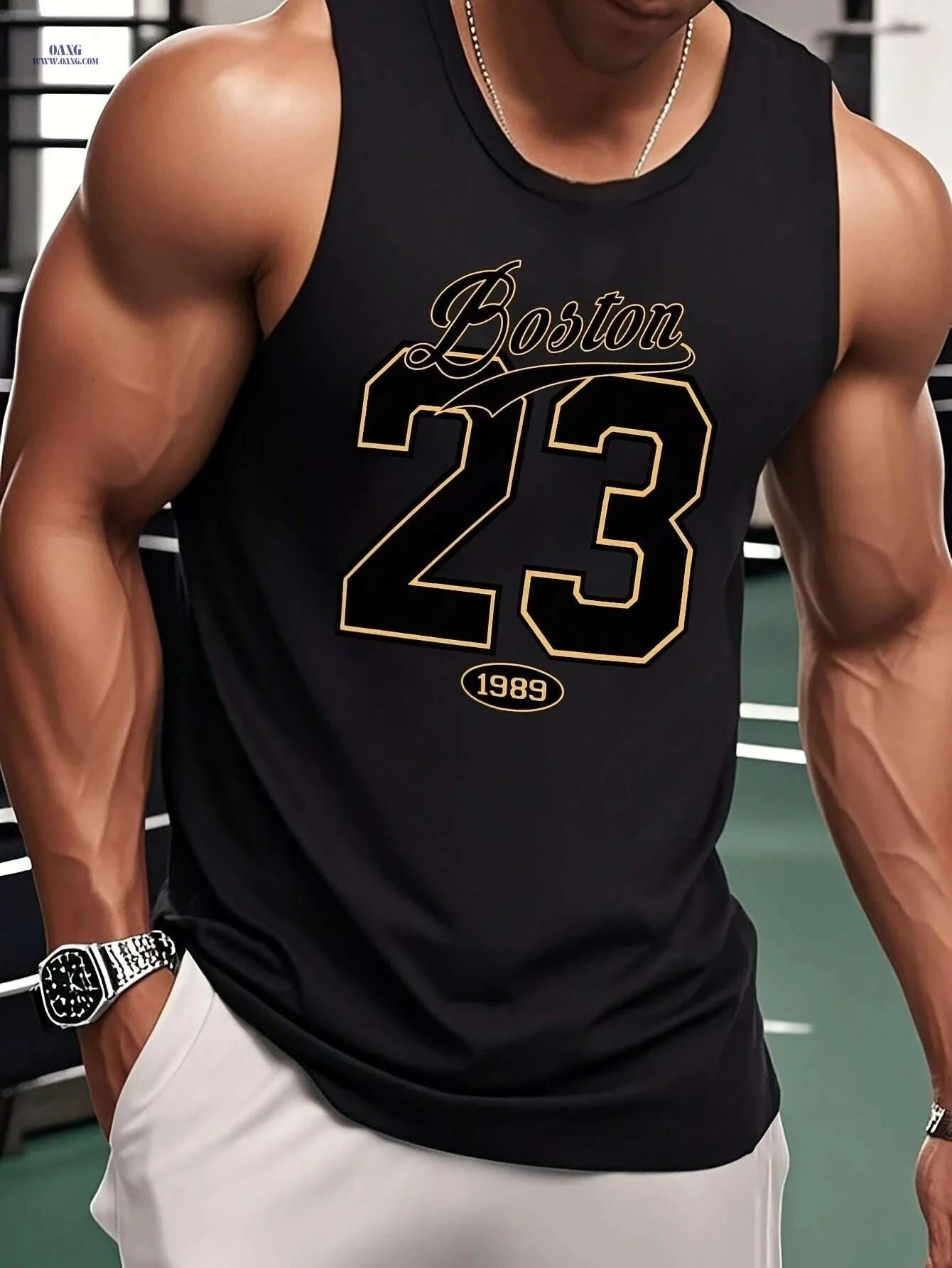 Boston 23 Men's Sports Vest - Comfortable Sleeveless Gym Wear   OAXG 